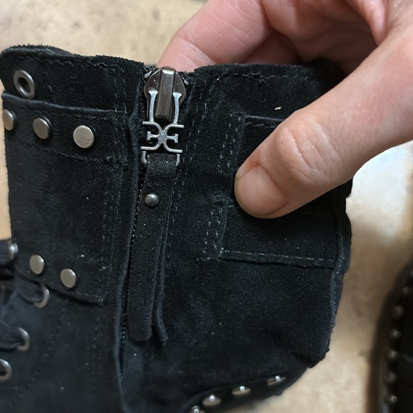 SAM EDELMAN “JENNIFER” studded suede combat boots - Picture 9 of 10